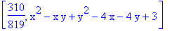 [310/819, x^2-x*y+y^2-4*x-4*y+3]